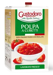 Томати нарізані кубиками GUSTODORO CUBETTI (10 кг) 