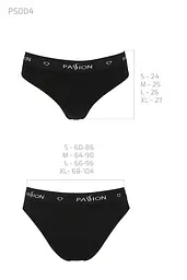 Трусики-слипы из хлопка с эластаном Passion PS004 Panties black, S (черный) - миниатюра 4