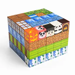 Магнітний конструктор Minecraft 100 шт + ПОДАРУНОК 3 фігурки по грі Майнкрафт Будинок з пандами Mk001001 - мініатюра 4