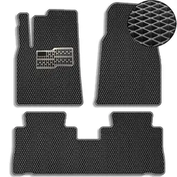 Килимки у салон EVA для Chevrolet Captiva 2006-2010 з підп'ятником Чорні-Сірий кант 5 шт