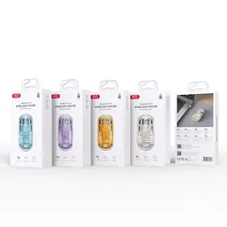 Комп'ютерна мишка XO M12 bluetooth wireless transparent mouse Біла - мініатюра 5