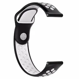 Ремінець BeWatch sport-style 20 мм для смарт-годинника Xiaomi amazfit BIP Чорно-Білий (1010112) - мініатюра 2