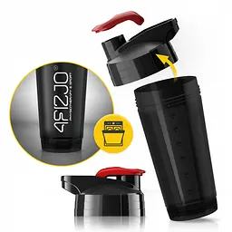 Шейкер спортивний 4FIZJO Ultra 700 мл Black/Red (P-5905973407106) - мініатюра 7