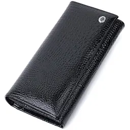 Жіночий гаманець із натуральної лакованої шкіри ST Leather 22679 чорний - мініатюра 1