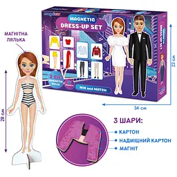 Настільна магнітна гра "Magnetic dolls" ML4032-09 EN 2 магнітні ляльки та 37 магнітів - мініатюра 4