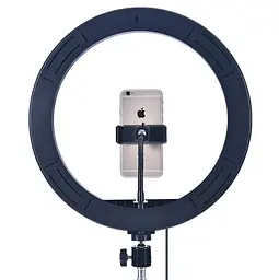 Лампа кільцева LED Ring Light RGB 30 см зі штативом 210 см, тримачем телефона і регулюванням світла - мініатюра 5
