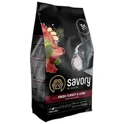 Сухий корм Savory Small для собак малих порід, зі свіжим ягням та індичкою, 3 кг