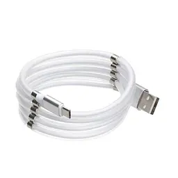 Кабель магнітний USB to MicroUSB 1 м білий
