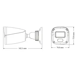 IP-відеокамера 2Mp TVT TD-9421S4L-C(D/PE/AW1) White f=2.8mm, ІЧ+LED-підсвічування, з мікрофоном (77-00496) - мініатюра 2