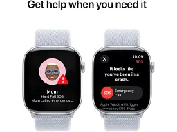 Смарт-годинник Apple Watch Series 10 GPS 46mm Silver Aluminum Case w. Blue Cloud Sport Loop (MWWN3) - мініатюра 5