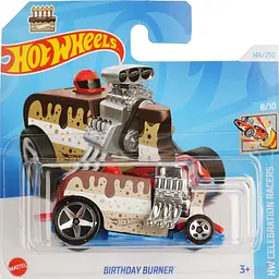 Набір: Базова машинка Hot Wheels HW Celebration Racers Birthday Burner (5785) + Базова машинка Hot Wheels HW J-Imports '95 Mazda RX-7 біла (5785) - мініатюра 2