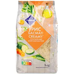Рис шліфований Премія басматі creamy довгозернистий 1 кг (871148)