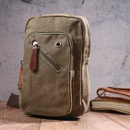Сумка чоловіча через плече із щільного текстилю 15х22х6 см Vintage 15х22х6 см sum0021426 - мініатюра 7