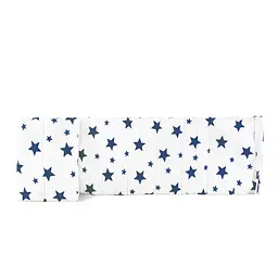 Бортики в дитяче ліжечко 30x120 BIG STARS, синій (WeltBed_StarBigBlue_White_30x120)