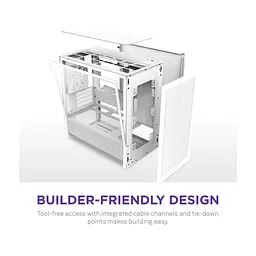Корпус для ПК NZXT H3 Flow All White (CC-H31FW-01) - миниатюра 8
