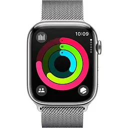 Смарт-годинник Apple Watch Series 9 GPS + Cellular 45mm Silver Stainless Steel with Silver Milanese Loop (MRMQ3) [92678] - мініатюра 6