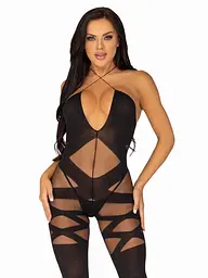 Бодистокинг Leg Avenue Illusion halter bodystocking, One size, чорний