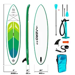 Надувна SUP дошка AERO Board 2.0 (335х15х80см) 11' Green Leaf