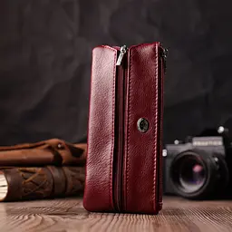 Містка ключниця з натуральної шкіри ST Leather 22508 бордова - мініатюра 8