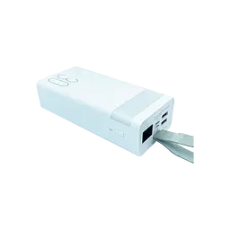 Зовнішній акумулятор Remax Chinen Type-C 20W + 2USB 22.5W 30000mAh LED білий (RPP-320) - мініатюра 2