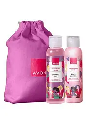 Подарунковий набір Avon «Полунична насолода» у світковому бавовняному мішечку на зав’язках. - мініатюра 1