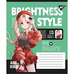Зошит учнівський "Brightness style" Yes 767756 18 аркушів Різнокольоровий