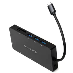 Концентратор Vinga USB-C 3.1 to VGA+HDMI+RJ45+3xUSB3.0+USB2.0+SD/TF+PD100W+Audio (VHYC10) - мініатюра 6
