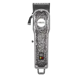 Машинка для стрижки акумуляторна Sokany SK-LF-9976 професійна з LED-дисплеєм, срібло Sokany SKLF9976