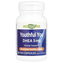 Стимулятор тестостерону Nature's Way Youthful You DHEA 5 mg, 60 вегакапсул