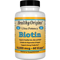 Біотин В7 Healthy Origins 10000 мкг 60 гелевих капсул - мініатюра 4