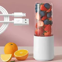 Портативна пляшка блендер для смузі Juicing Cup N8 з пластику 400 мл від USB Біла - мініатюра 3
