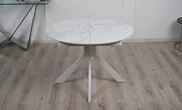 Стіл обідній Prestol Асті розкладний 110/150x110x76 см білий - мініатюра 4