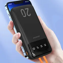УМБ Dudao 20000mAh K6Pro+ 10W USB-A,USB-C In/Out,with USB-C/Lightning/MicroUSB/USB-A cables Black - мініатюра 2