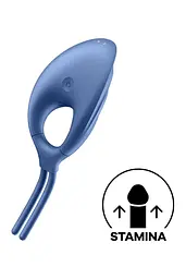 Ерекційне віброкільце-ласо Satisfyer Swordsman Blue, міцна фіксація, 10 режимів, потужний мотор - мініатюра 6