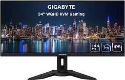 Монітор 34" Gigabyte M34WQ Gaming Monitor WQHD IPS 144Hz (M34WQ Gaming Monitor) Б/в