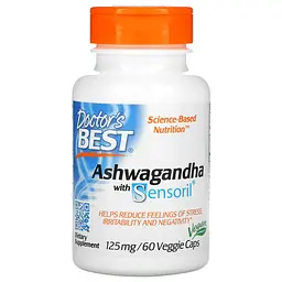 Ашваганда Doctor's Best Ashwagandha 125 mg, 60 вегакапсул