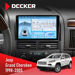 Штатна магнітола Jeep Grand Cherokee 1998-2005 Decker D9-010 6x128, DSP, 4G, 2K Decker (НФ-00006761)