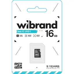 Карта пам'яті Wibrand microSDHC 16GB Class 10 UHS-I (WICDHU1/16GB) [166586] - мініатюра 2