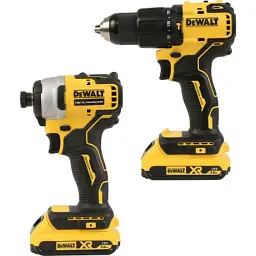 Набір електроіструментів DeWALT 2 од. 18 В XR Li-lon, вага 5.9 кг, кейс TSTAK, 2 АКБ та ЗП (DCK2062D2T) - мініатюра 2