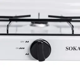 Настільна газова плита Sokany SK-6003W 3 конфорки 5.5 кВт міні під балонний газ Білий  - мініатюра 6