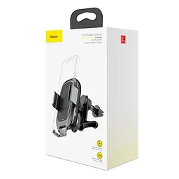 Автомобільний утримувач холдер із БЗУ Baseus Wireless Charger Smart Vehicle Bracket Holder WXZN-01 Black - мініатюра 9