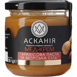 Мед крем Арахісова паста та морська сіль Асканія 230 г 
