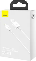 Кабель Baseus Superior Series Fast Charging Data Cable USB to Lightning 2.4A 1m White - мініатюра 3