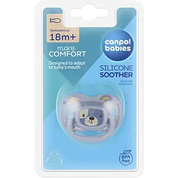 Пустушка Canpol babies Cute Animals силіконова симетрична 18+ міс. блакитна (34/926_blu) - мініатюра 3