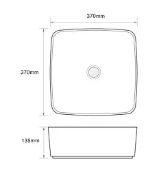 Умивальник накладний Mixxus Premium Diverse-0104 marble 370x370x135 мм MP6537, Мармур - мініатюра 4