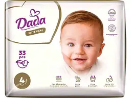 Підгузки дитячі DADA №4 33шт Elite Care Maxi (7-18кг)