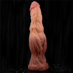 Фалоімітатор Dual-Layered Silicone 9.5" Nature Cock 24.5 см коричневий - мініатюра 4