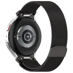 Ремінець металевий для смарт-годинника Google Pixel Watch 40,42,43,44,45,46,47 mm, Milanese Magnetic, чорний, міланська петля, браслет на магнітній застібці, сумісний з годинником Google Pixel Watch, для моделей з розміром корпусу 40,42,43,44,45,46 - мініатюра 2