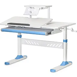 Дитячий стіл Evo-кids TH-310 з полицею S30 Blue (арт.TH-310 W/BL + BD-S30 BL)