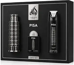 Чоловічий парфумований набір Lattafa Pride Pisa — 100 мл + 20 мл + парфумований дезодорант 200 мл
